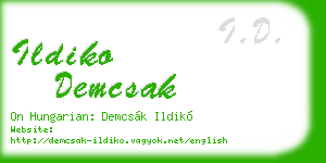 ildiko demcsak business card